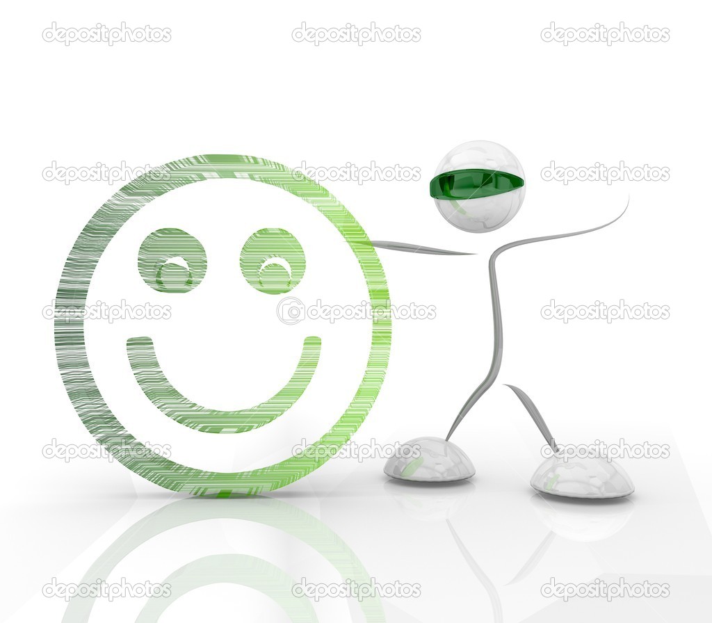 hyppy smily smile icon with 3d character