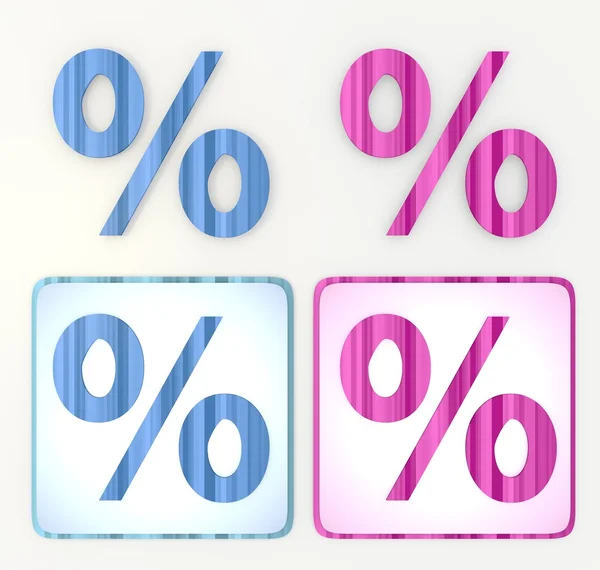 Nieuwe schattig wiskunde percentage voor verkoop korting symbool — Stockfoto