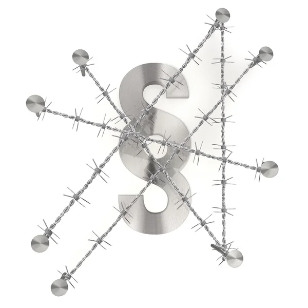 Isoliert metallisches Gesetz Symbol 3d Symbol — Stockfoto