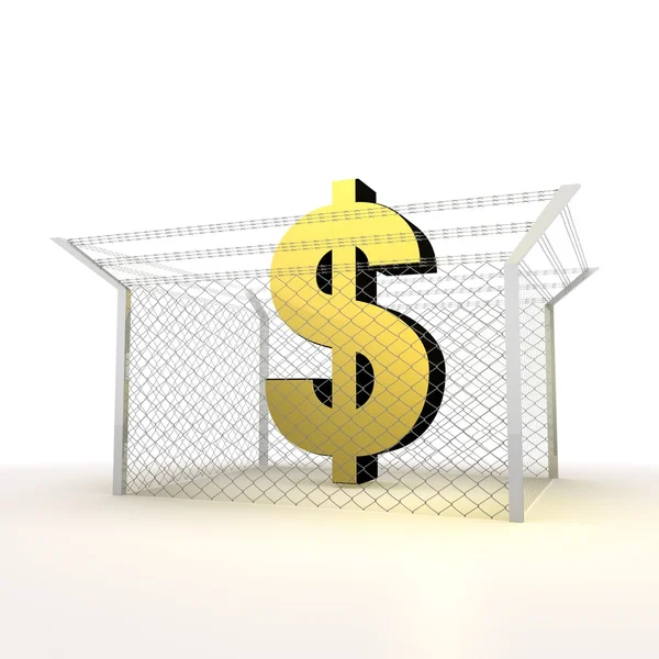 Isolated metallic money Dollar 3d icon — Stock Photo, Image