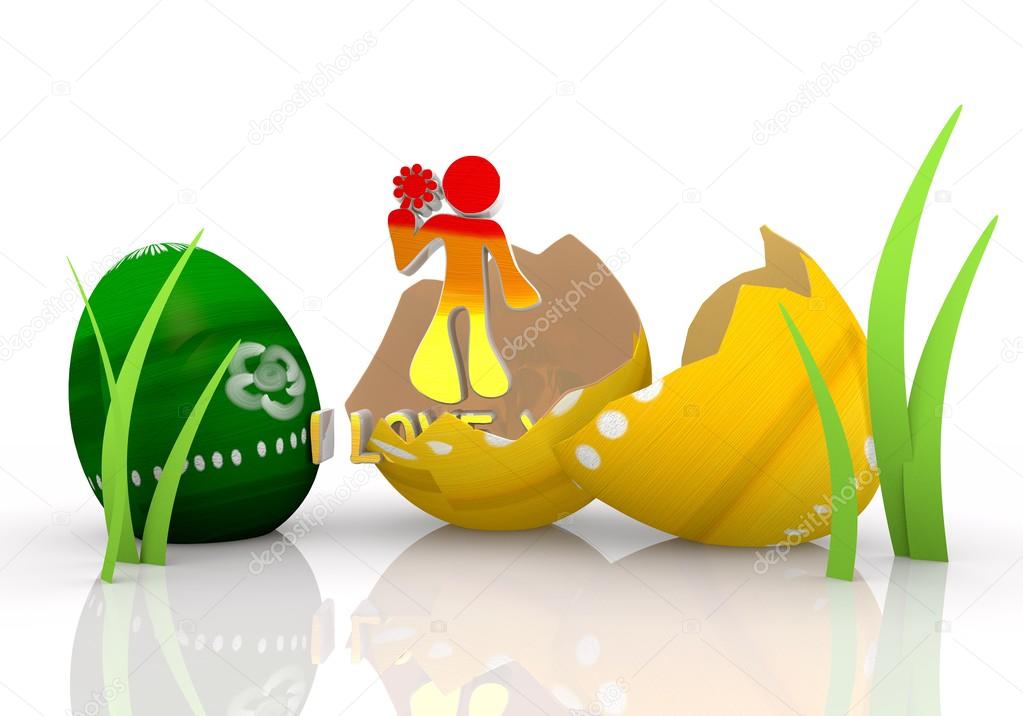 i love you easter egg