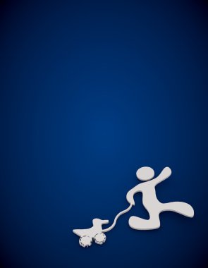 sembolü şık bir mavi arka planda çalma