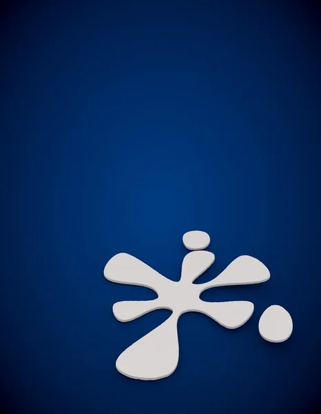 Moderne splotch symbool op een blauwe achtergrond — Stockfoto