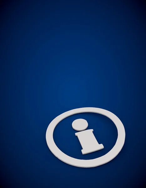 Information symbol in a blue background — Stock Photo, Image