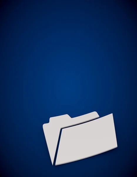 Ordnersymbol auf blauem Hintergrund — Stockfoto