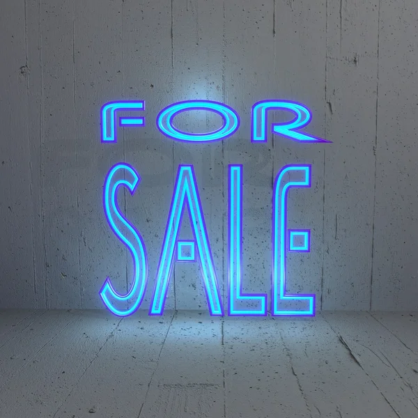 Illuminated For Sale icon in a stylish background — Stock Photo, Image