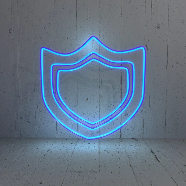 Illuminated firewall protection symbol in a stylish background — Stock Photo, Image