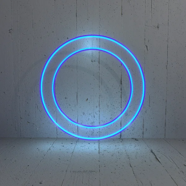Círculo azul iluminado en un fondo elegante — Foto de Stock