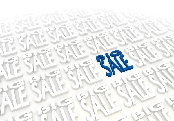 Ícone de venda grande em um fundo branco elegante — Fotografia de Stock