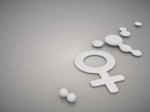 Isolated woman symbol in a stylish grey background — Stock Photo, Image