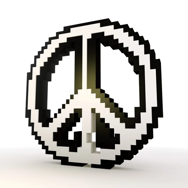 Símbolo de paz elegante em um fundo branco elegante — Fotografia de Stock