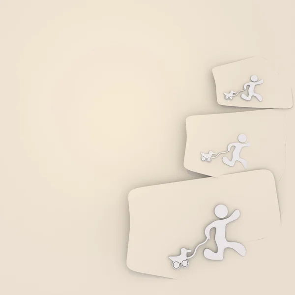 Integrated play symbols in a stylish cream background — Stock Photo, Image