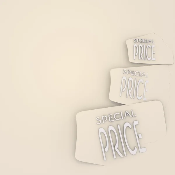 Símbolo de precio especial en un fondo crema con estilo —  Fotos de Stock