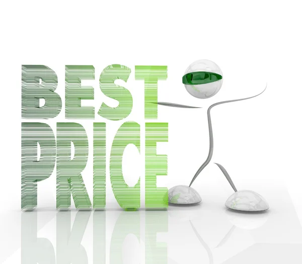 Isolated best price icon with futuristic characters on a white b — Stock Photo, Image