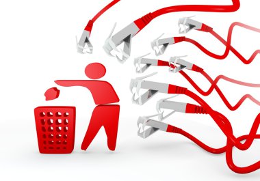 Siber ağ tarafından saldırıya simge Sil