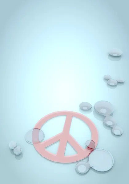 Εικονογράφηση ενός 3d εικονίδιο ειρήνη — Φωτογραφία Αρχείου