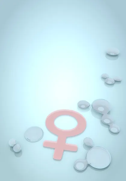 3D-afbeelding van het pictogram van een zachte vrouw — Stockfoto