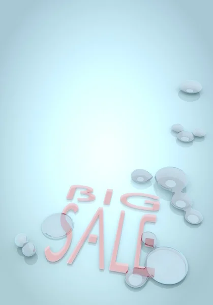 3D-afbeelding van een crème 3d pictogram grote verkoop — Stockfoto