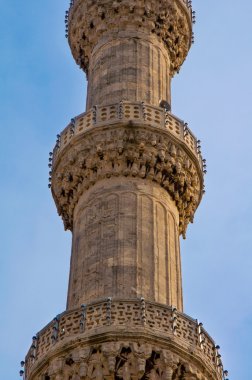 Türkiye'de istanbul'da Sultanahmet Camii minaresi kapat