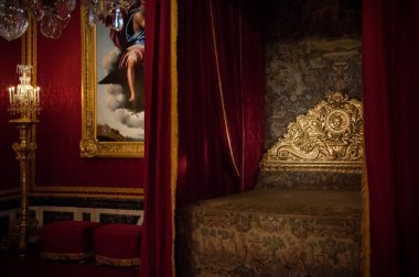 Louis XIV yatak versailles Sarayı, paris, Fransa