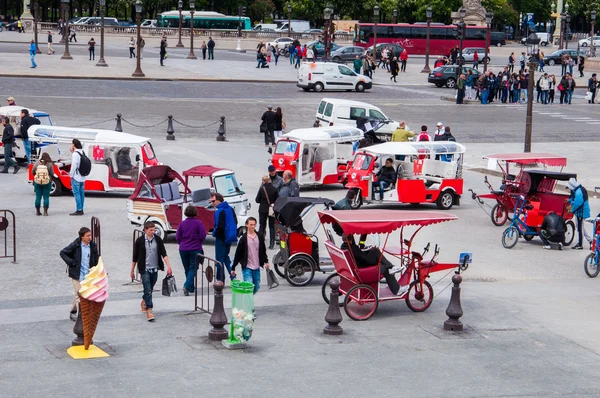 Rickshaws at Place de la Concorde, Paris, France — Stock Photo, Image