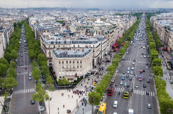 Pohled na Paříž z arc de triomphe — Stock fotografie