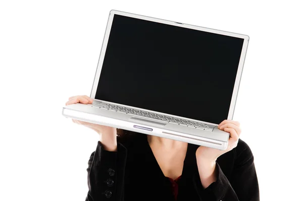 Cabeça de laptop — Fotografia de Stock