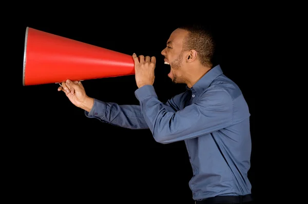 Megafone vermelho — Fotografia de Stock