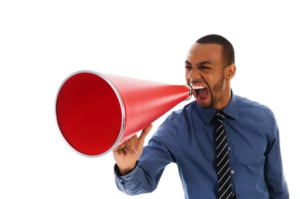 Megafone vermelho — Fotografia de Stock