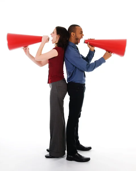 Megaphone Team — Stockfoto