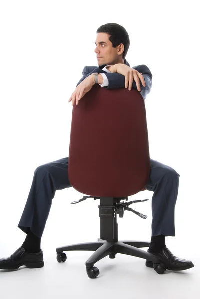 Full shot on a chair — Stock Photo, Image