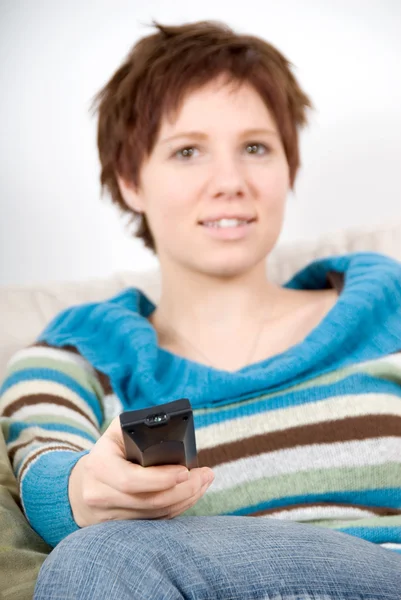 Fernsehen gucken — Stockfoto