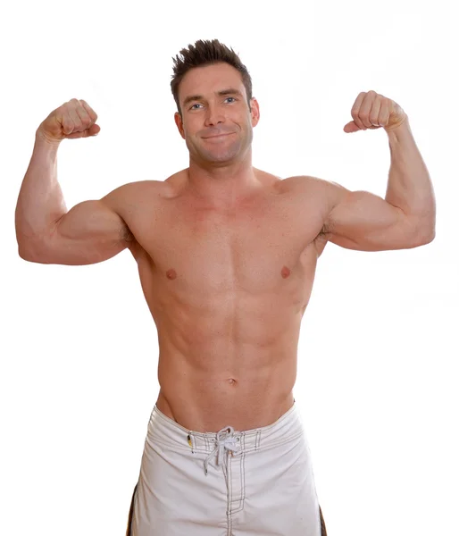 Flexing man — Stock Photo, Image