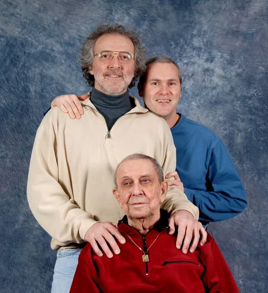 Granfather, vader en zoon — Stockfoto