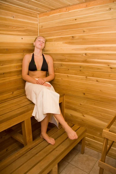 In the sauna — Stock Photo, Image