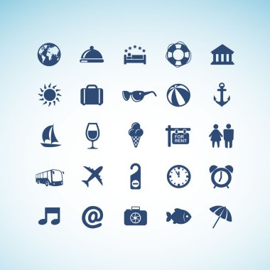 Set of travel icons clipart