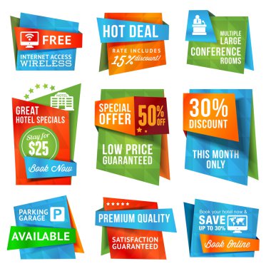 special offer labels and banners