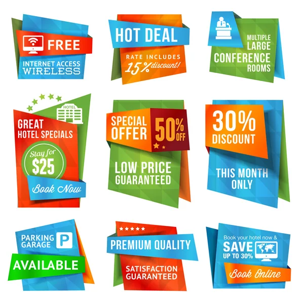 Etiquetas y banners de oferta especial — Vector de stock