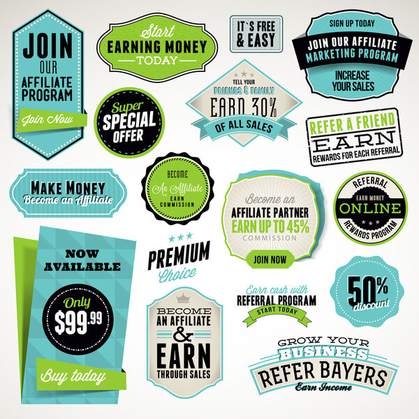 Набор значков и наклеек
