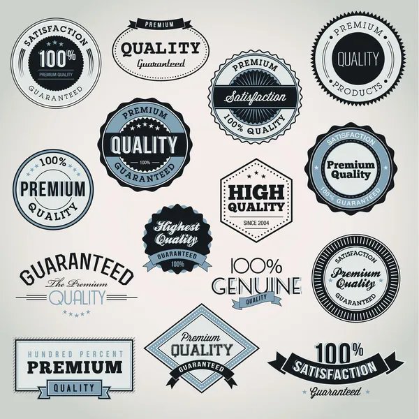 Set vectoretiketten en badges — Stockvector