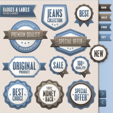 Collection of vector badges and labels