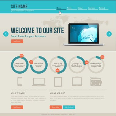 Vintage Web sitesi şablonu