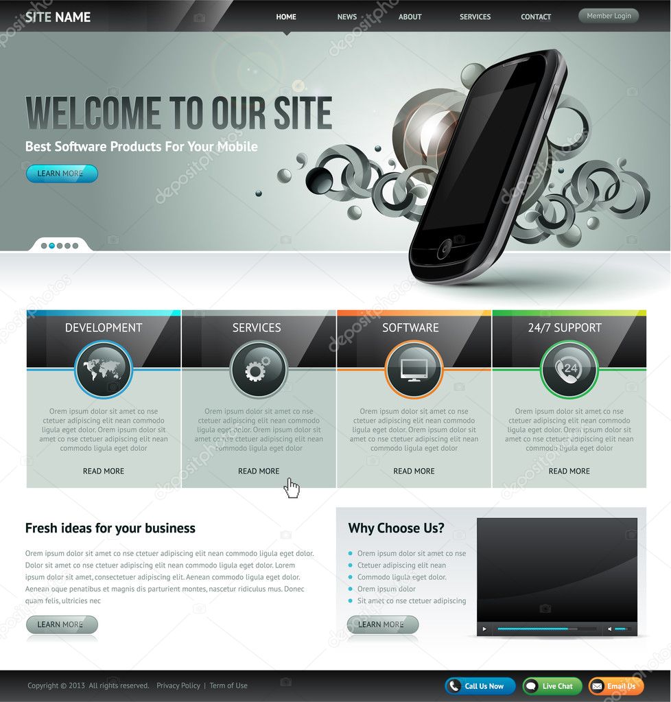 Website design template