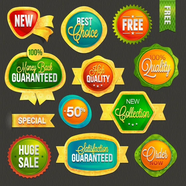 Set of badges and labels — Stock Vector