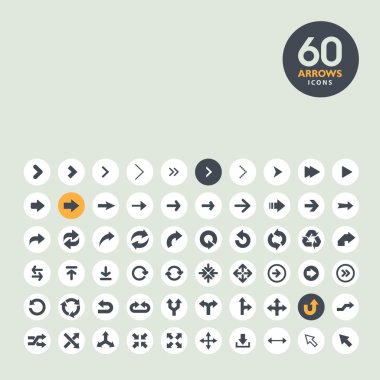 Arrow icon set clipart