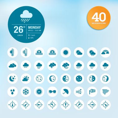 Hava simgeleri ve widget şablonu