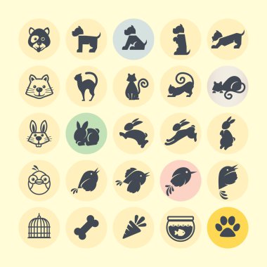 Set of animal icons clipart