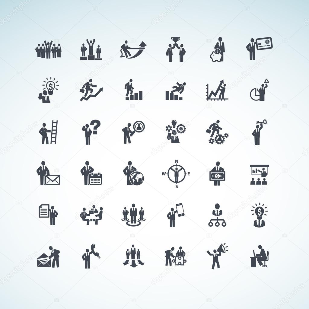 Set of business concept icons