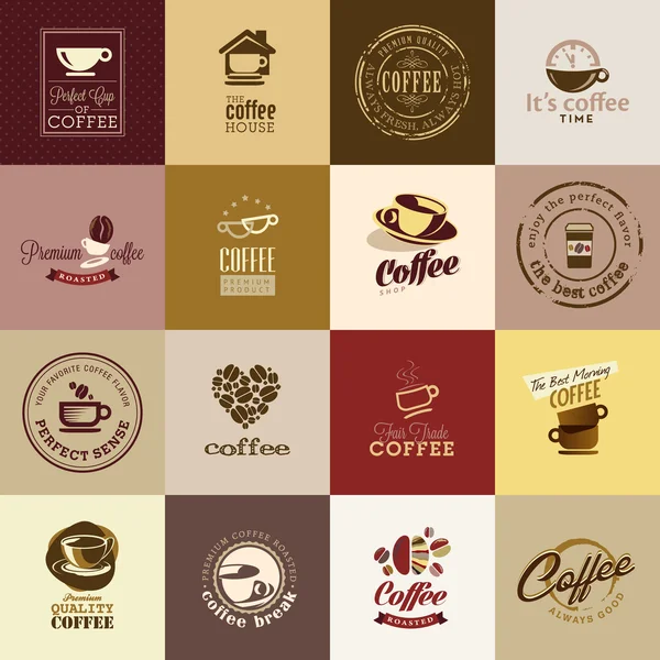 Ensemble d'icônes de café — Image vectorielle