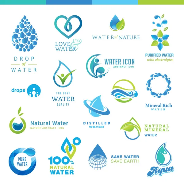 Set of water icons — Stock Vector